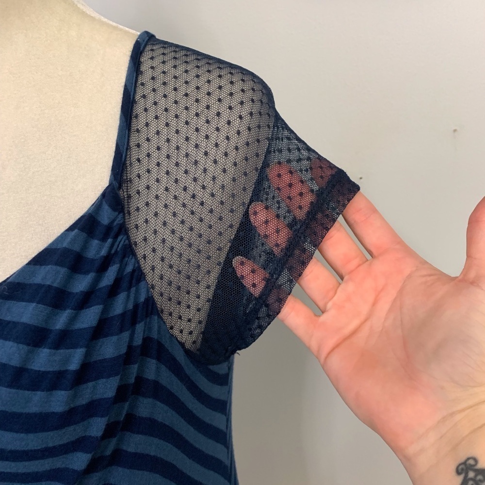 Anthropologie striped draped top - Picture 4 of 8